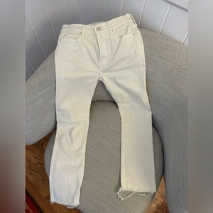 Mother jeans | The Rascal Crop Fray | size 25 | cream puffs